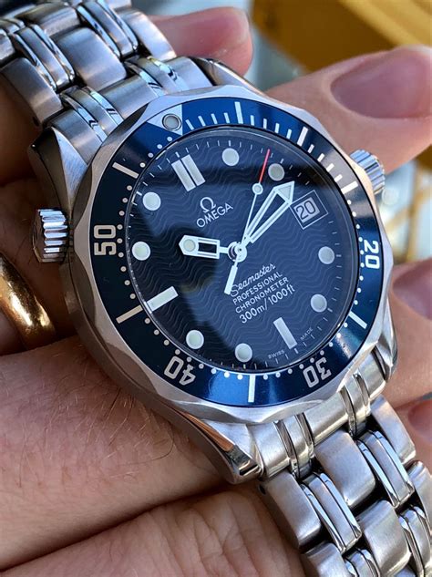 blue face omega watch|omega seamaster blue face.